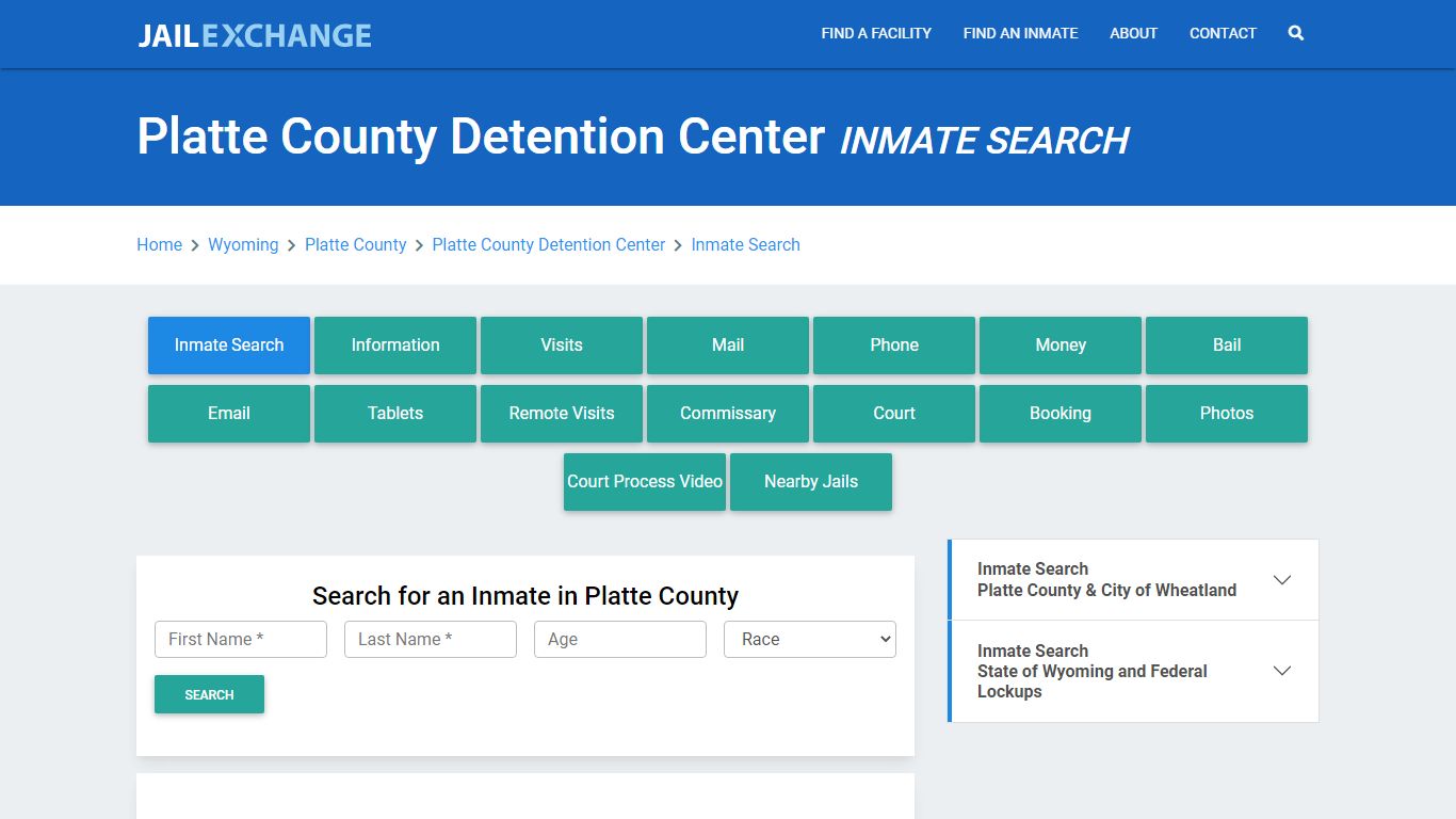 Platte County Detention Center Inmate Search - Jail Exchange