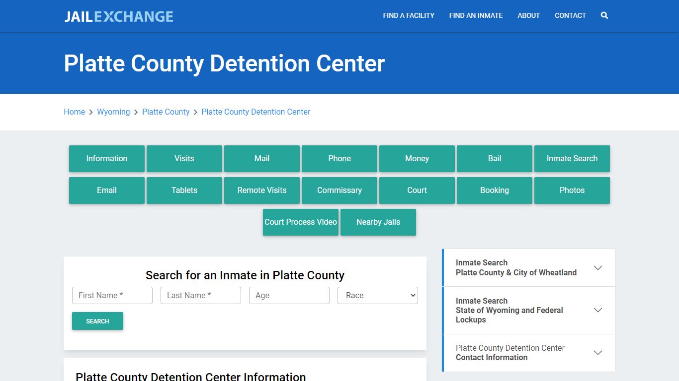 Platte County Detention Center Roster Lookup, WY, Inmate Search